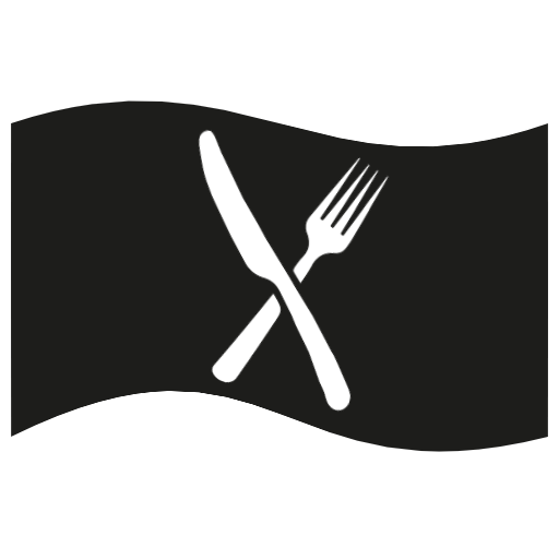 Bandiera con le posate incrociate